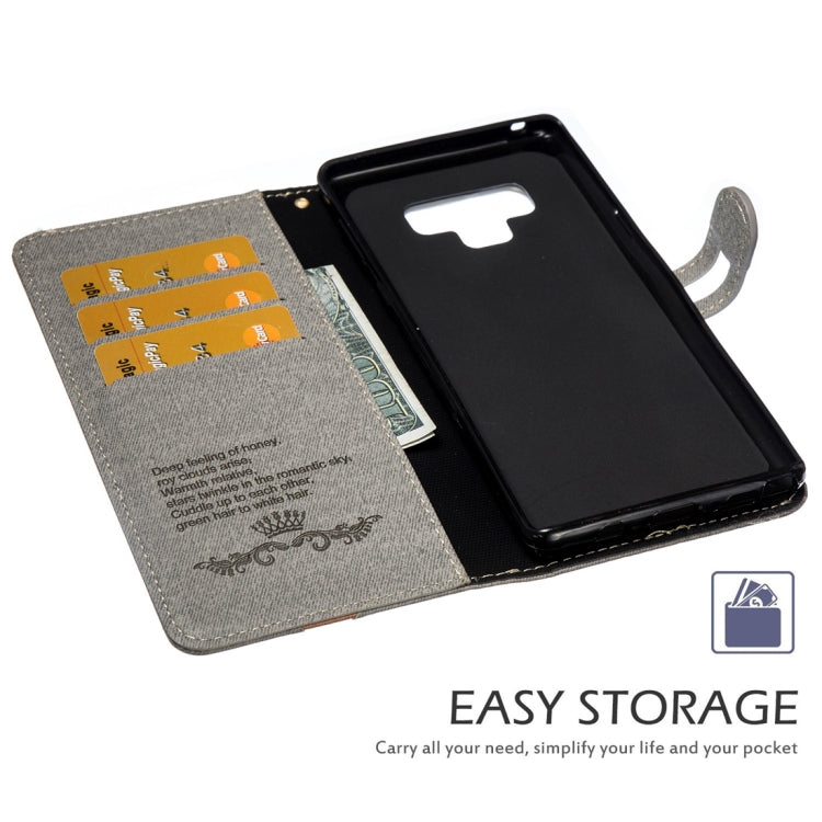 Splicing Embossed Male Style Horizontal Flip Leather Case for Galaxy Note9, with Holder & Card Slots & Wallet & Lanyard
