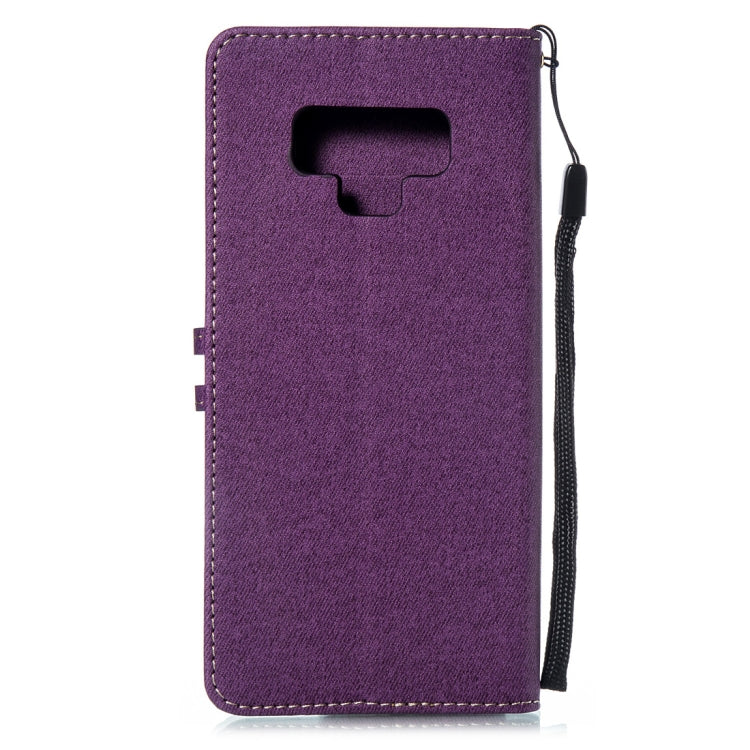 Splicing Embossed Male Style Horizontal Flip Leather Case for Galaxy Note9, with Holder & Card Slots & Wallet & Lanyard