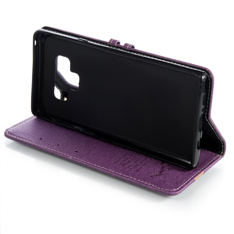 Splicing Embossed Male Style Horizontal Flip Leather Case for Galaxy Note9, with Holder & Card Slots & Wallet & Lanyard