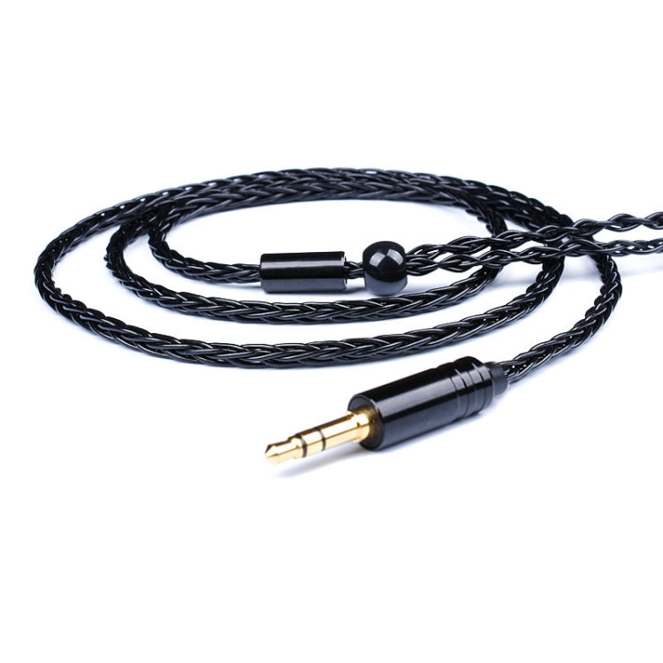 3.5 Stereo + MMCX Direct Plug DIY 8 Core Silver-plated Headphone Wire, Length : 1.2m