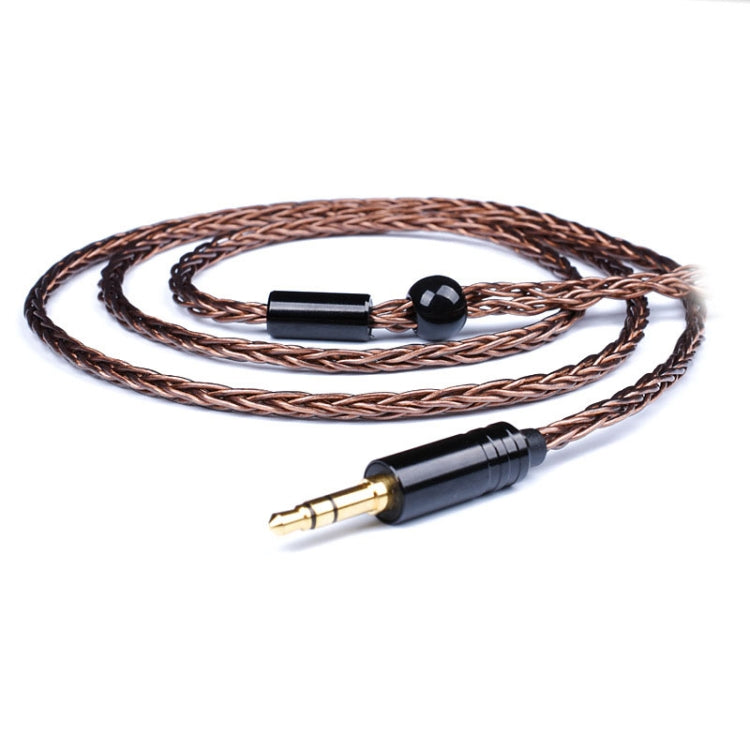 3.5 Stereo + MMCX Direct Plug DIY 8 Core Silver-plated Headphone Wire, Length : 1.2m