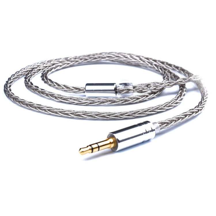 3.5 Stereo + MMCX Direct Plug DIY 8 Core Silver-plated Headphone Wire, Length : 1.2m