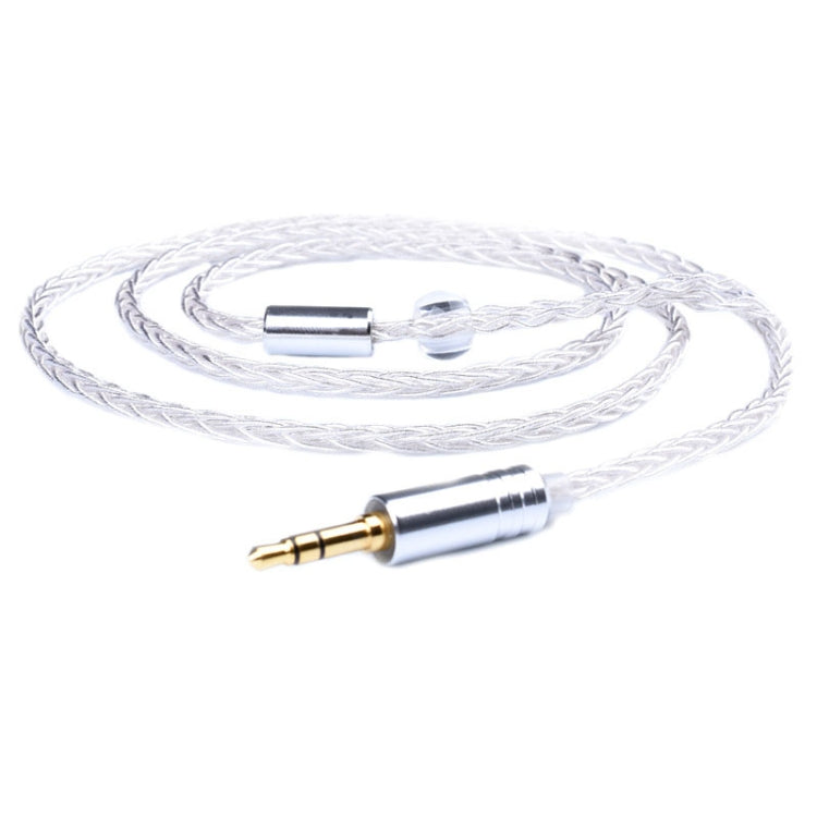 3.5 Stereo + MMCX Direct Plug DIY 8 Core Silver-plated Headphone Wire, Length : 1.2m