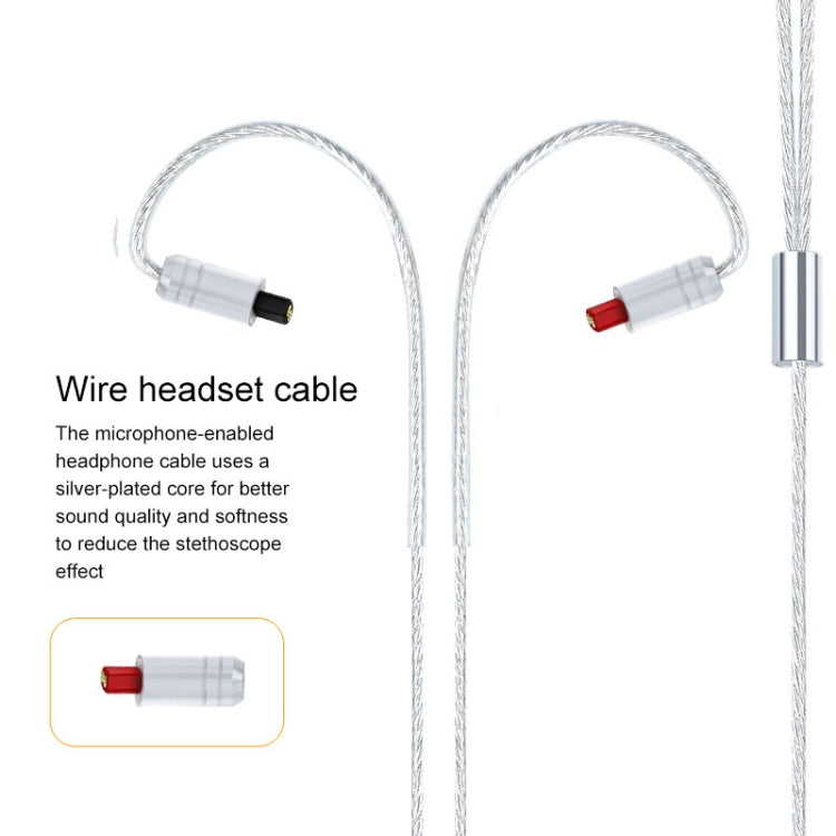 Iron Triangle IM Series Plug Silver-plated Headphone Wire with Mic(Silver)