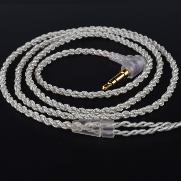 DIY Single Crystal Copper Silver-plated Headphone Cable, Length : 1.2m(Transparent)