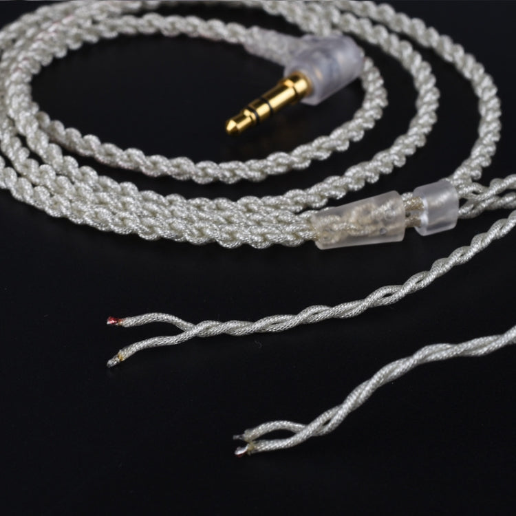 DIY Single Crystal Copper Silver-plated Headphone Cable, Length : 1.2m(Transparent)