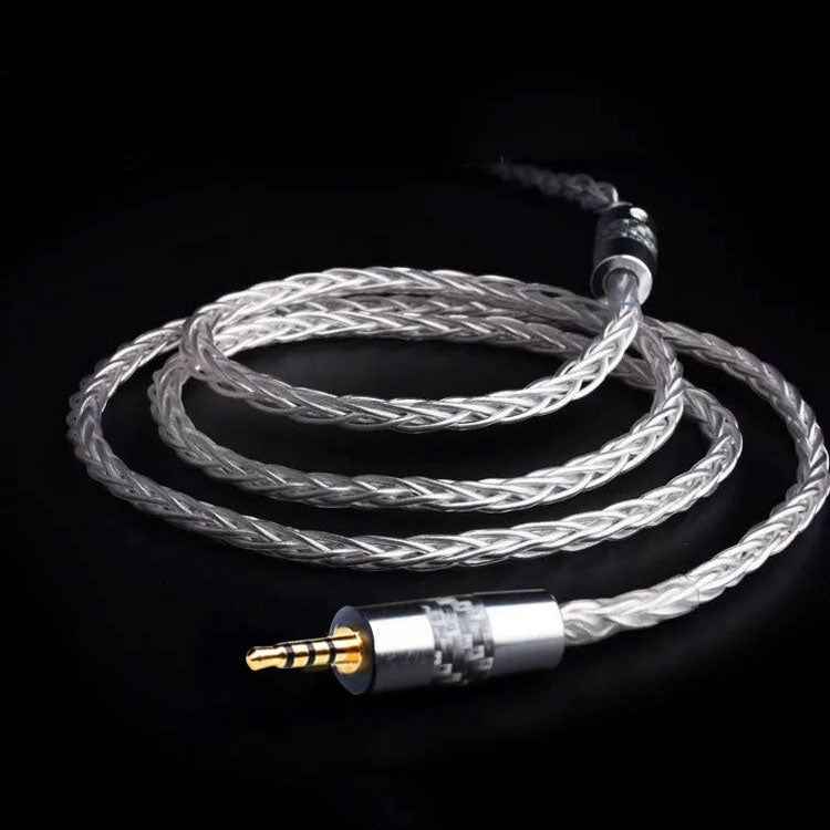 2.5 Balance + MMCX Direct Plug DIY Single Crystal Copper Silver-plated Earphone Upgrade Wire, Length : 1.2m