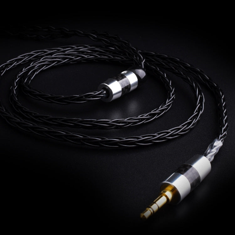 3.5 Stereo + MMCX Direct Plug DIY Single Crystal Copper Silver-plated Earphone Upgrade Wire, Length : 1.2m