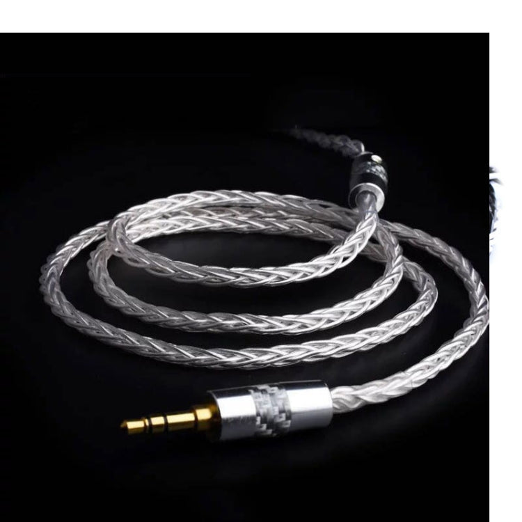 3.5 Stereo + MMCX Direct Plug DIY Single Crystal Copper Silver-plated Earphone Upgrade Wire, Length : 1.2m