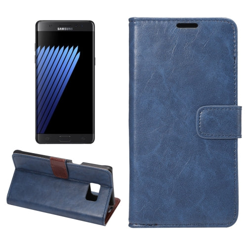 For Galaxy Note 7 / N930 Crazy Horse Texture Magnetic Adsorption Horizontal Flip Leather Case with Card Slot & Holder & Wallet