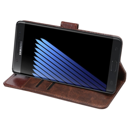 For Galaxy Note 7 / N930 Crazy Horse Texture Magnetic Adsorption Horizontal Flip Leather Case with Card Slot & Holder & Wallet