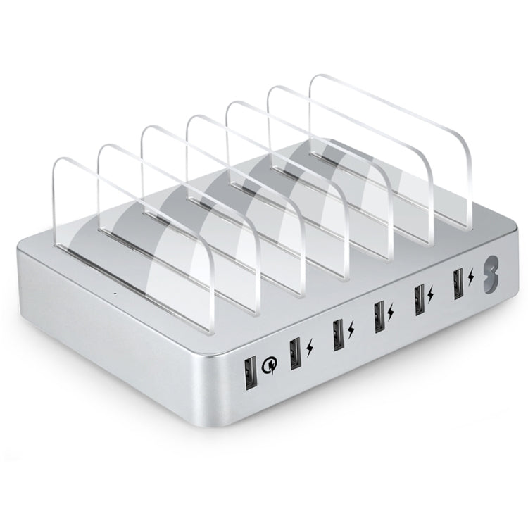 008QC Multi-function DC5V/9A QC18W Output 6 Ports USB Detachable Charging Station Smart Charger, Support QC3.0