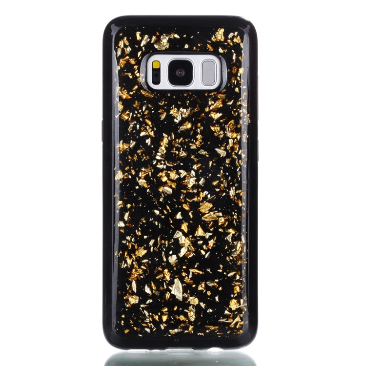 For Galaxy S8 Gold Foil TPU Protective Back Cover Case