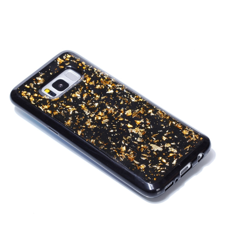 For Galaxy S8 Gold Foil TPU Protective Back Cover Case