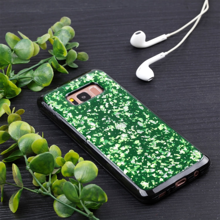 For Galaxy S8+ / G9550 Gold Foil TPU Protective Back Cover Case