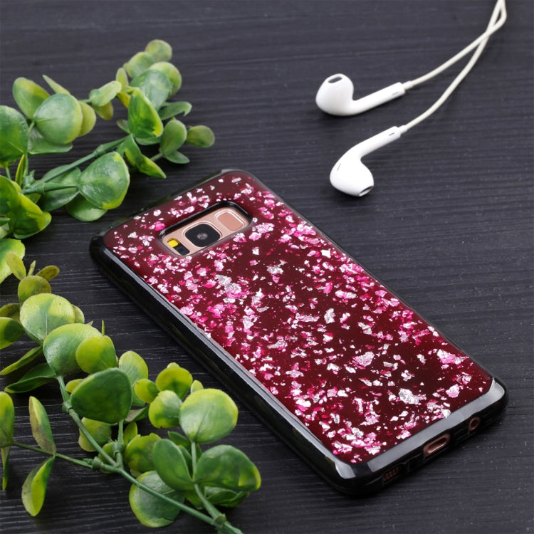 For Galaxy S8+ / G9550 Gold Foil TPU Protective Back Cover Case