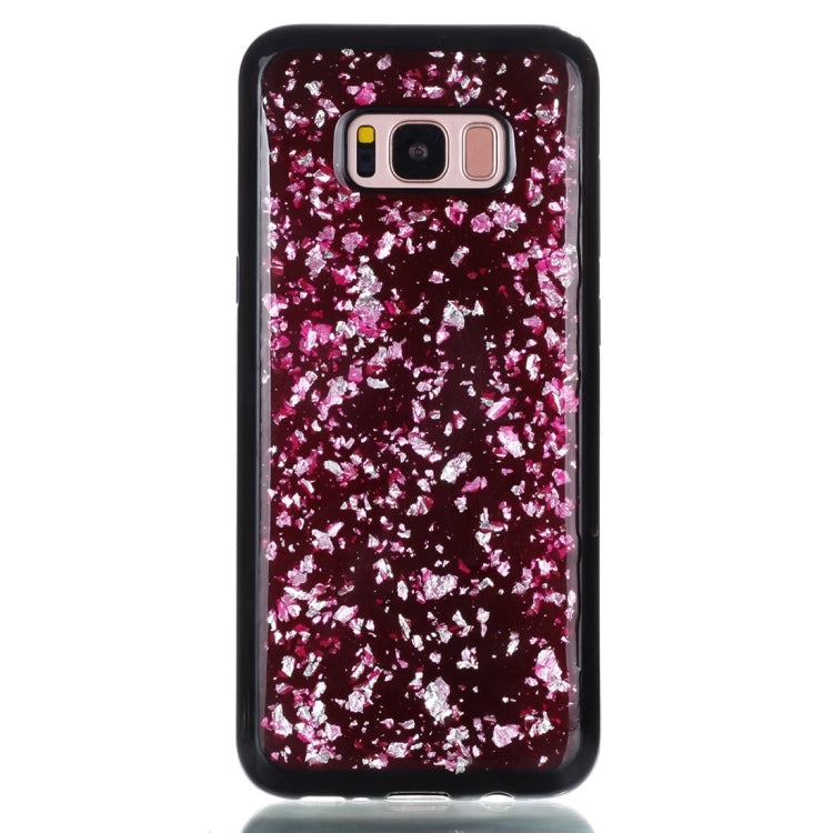 For Galaxy S8+ / G9550 Gold Foil TPU Protective Back Cover Case