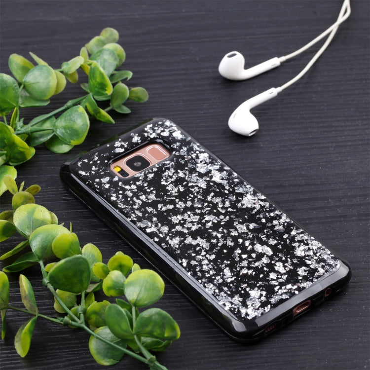 For Galaxy S8+ / G9550 Gold Foil TPU Protective Back Cover Case