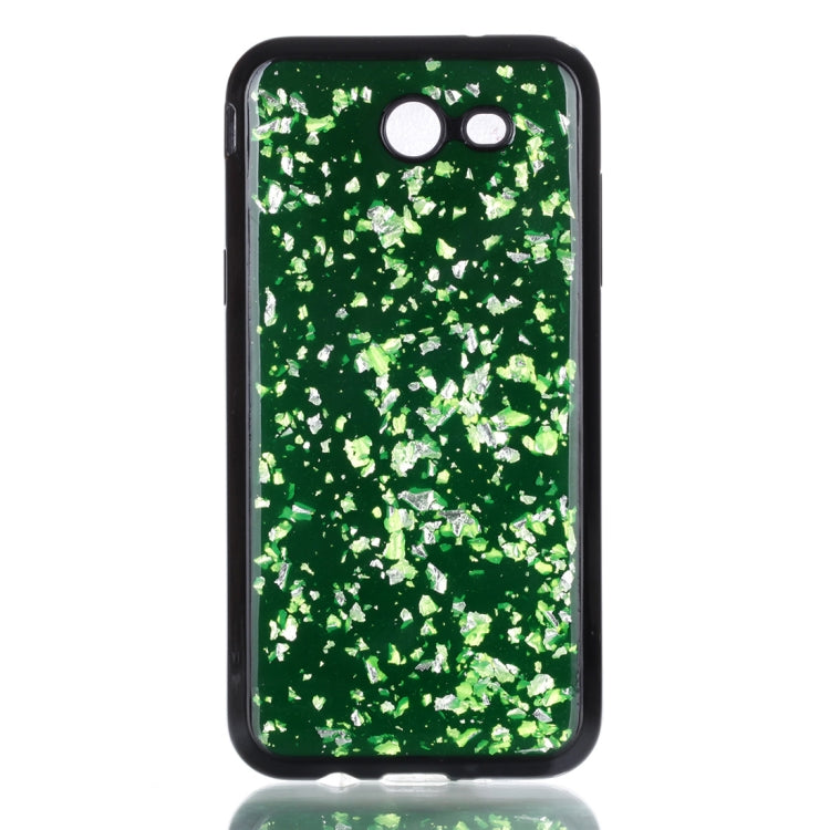For Galaxy J3 (2017) (US Version) Gold Foil TPU Protective Back Cover Case
