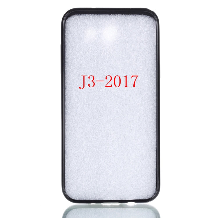 For Galaxy J3 (2017) (US Version) Gold Foil TPU Protective Back Cover Case