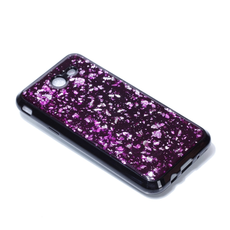 For Galaxy J3 (2017) (US Version) Gold Foil TPU Protective Back Cover Case