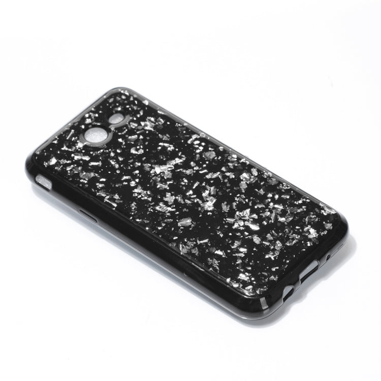 For Galaxy J3 (2017) (US Version) Gold Foil TPU Protective Back Cover Case