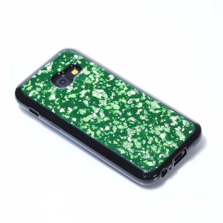For Galaxy A3 (2017) Gold Foil TPU Protective Back Cover Case