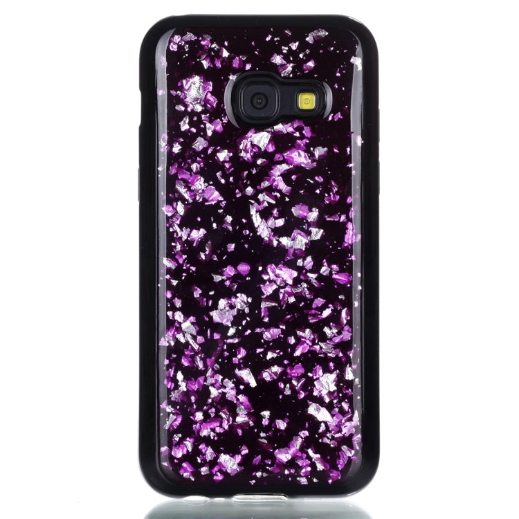 For Galaxy A3 (2017) Gold Foil TPU Protective Back Cover Case