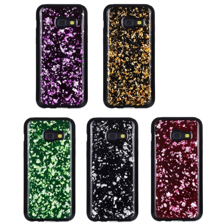 For Galaxy A3 (2017) Gold Foil TPU Protective Back Cover Case