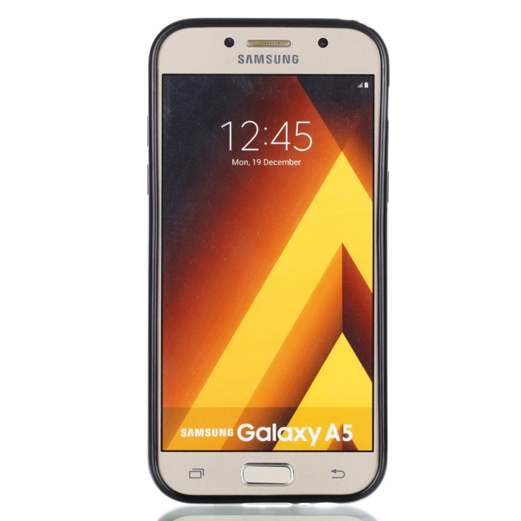 For Galaxy A5 (2017) Gold Foil TPU Protective Back Cover Case
