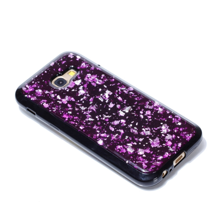 For Galaxy A5 (2017) Gold Foil TPU Protective Back Cover Case
