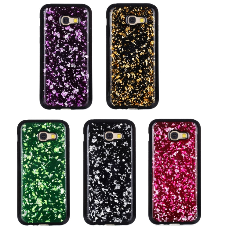 For Galaxy A5 (2017) Gold Foil TPU Protective Back Cover Case