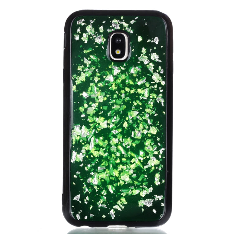 For Galaxy J3 (2017) (EU Version) Gold Foil TPU Protective Back Cover Case