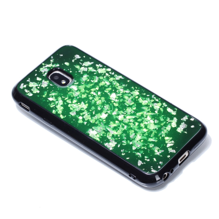For Galaxy J3 (2017) (EU Version) Gold Foil TPU Protective Back Cover Case