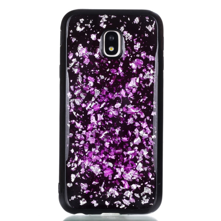 For Galaxy J3 (2017) (EU Version) Gold Foil TPU Protective Back Cover Case