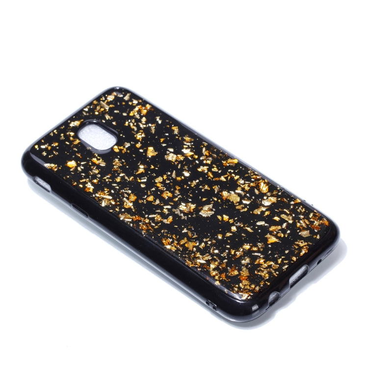For Galaxy J5 (2017) (EU Version) Gold Foil TPU Protective Back Cover Case