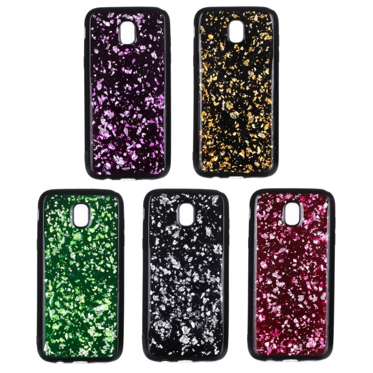 For Galaxy J5 (2017) (EU Version) Gold Foil TPU Protective Back Cover Case