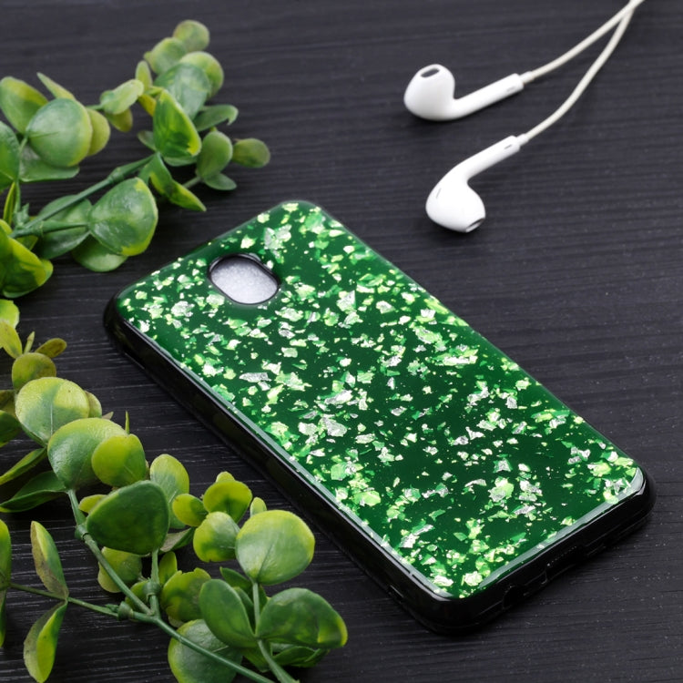 For Galaxy J7 (2017) (EU Version) Gold Foil TPU Protective Back Cover Case