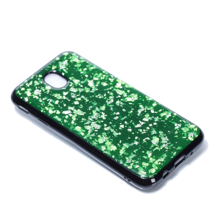 For Galaxy J7 (2017) (EU Version) Gold Foil TPU Protective Back Cover Case