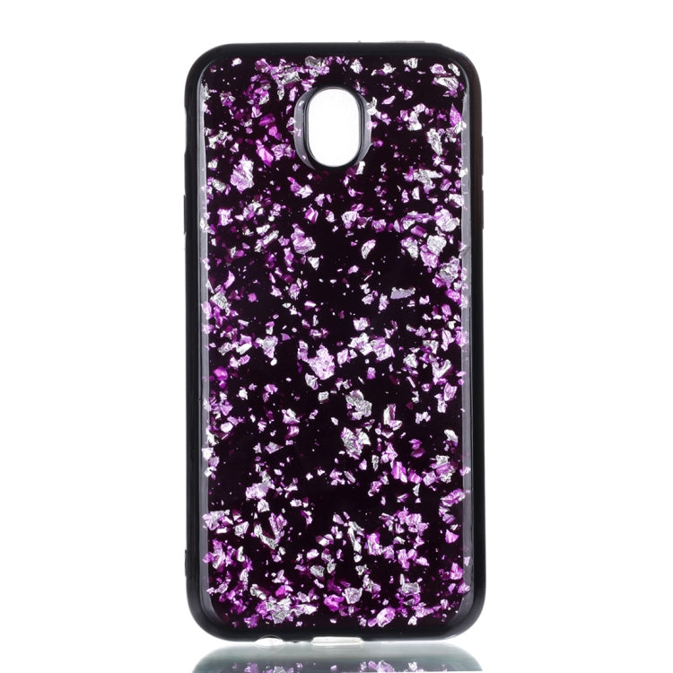 For Galaxy J7 (2017) (EU Version) Gold Foil TPU Protective Back Cover Case