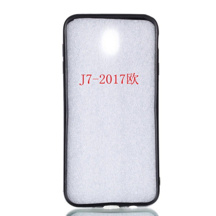 For Galaxy J7 (2017) (EU Version) Gold Foil TPU Protective Back Cover Case