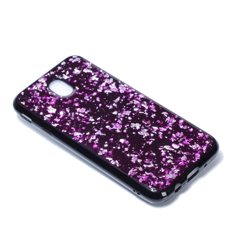 For Galaxy J7 (2017) (EU Version) Gold Foil TPU Protective Back Cover Case