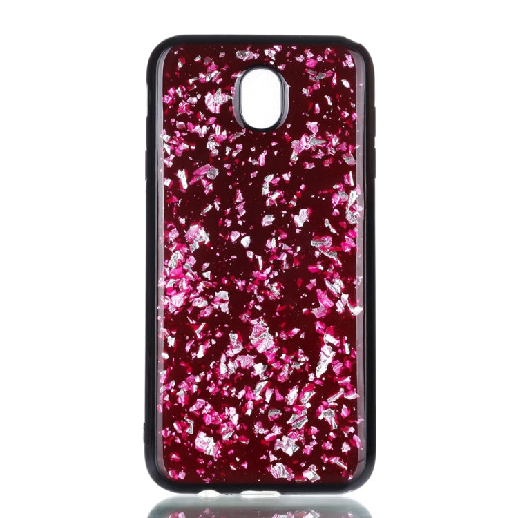 For Galaxy J7 (2017) (EU Version) Gold Foil TPU Protective Back Cover Case