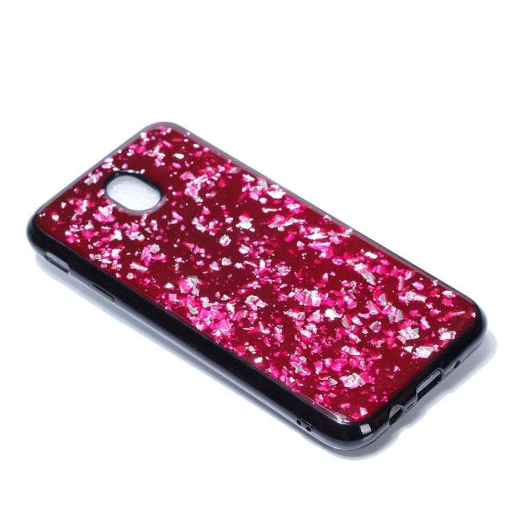 For Galaxy J7 (2017) (EU Version) Gold Foil TPU Protective Back Cover Case