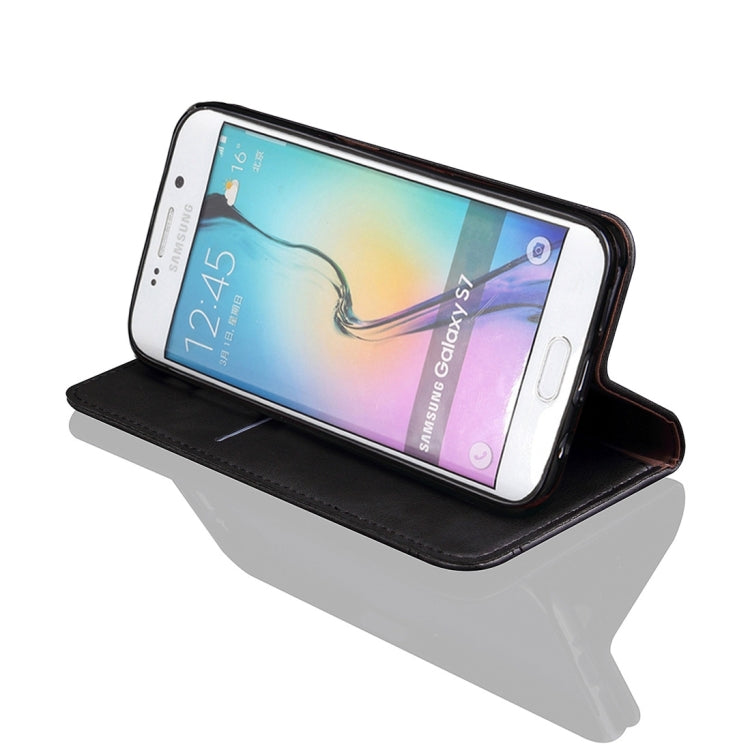 For Galaxy S7 / G930 Retro Crazy Horse Pattern Casual Style with Absorption Horizontal Flip Leather Case with Holder & Card Slots & Wallet