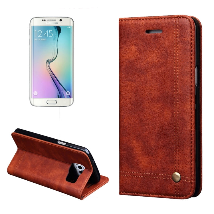 For Galaxy S7 / G930 Retro Crazy Horse Pattern Casual Style with Absorption Horizontal Flip Leather Case with Holder & Card Slots & Wallet