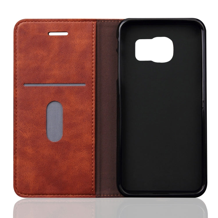 For Galaxy S7 / G930 Retro Crazy Horse Pattern Casual Style with Absorption Horizontal Flip Leather Case with Holder & Card Slots & Wallet