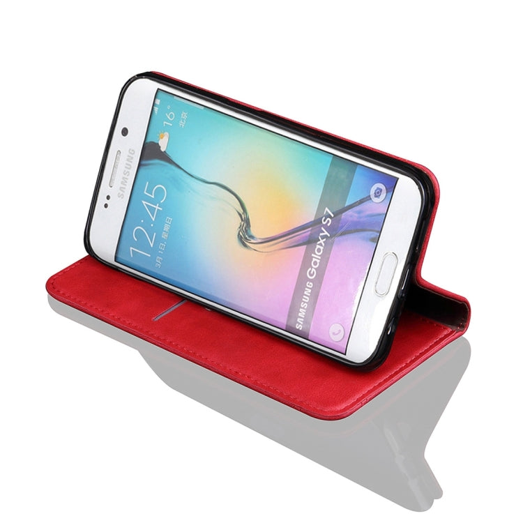 For Galaxy S7 / G930 Retro Crazy Horse Pattern Casual Style with Absorption Horizontal Flip Leather Case with Holder & Card Slots & Wallet