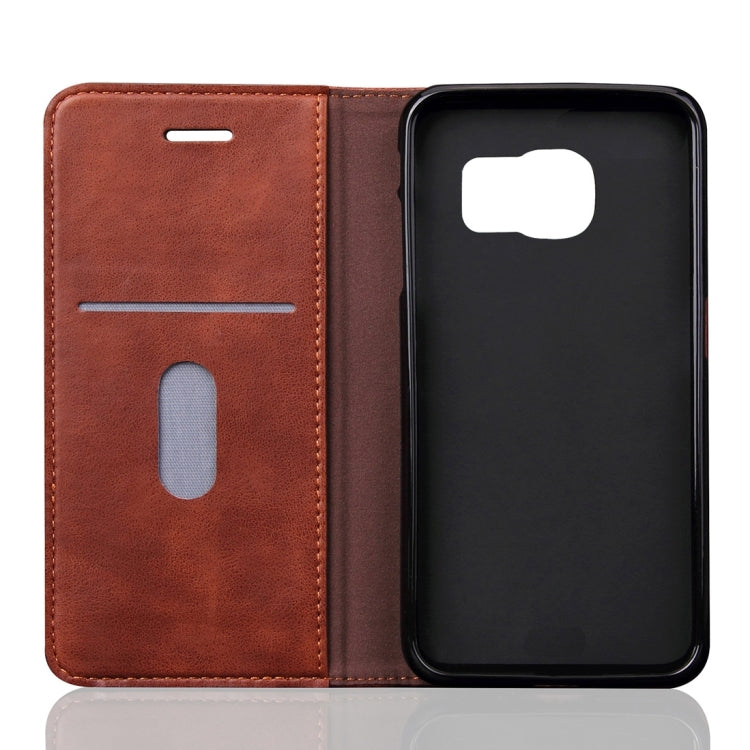 For Galaxy S7 / G930 Retro Crazy Horse Pattern Casual Style with Absorption Horizontal Flip Leather Case with Holder & Card Slots & Wallet