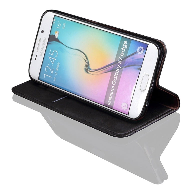 For Galaxy S7 Edge/ G935 Retro Crazy Horse Pattern Casual Style with Absorption Horizontal Flip Leather Case with Holder & Card Slots & Wallet